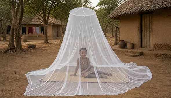 Circular mosquito net